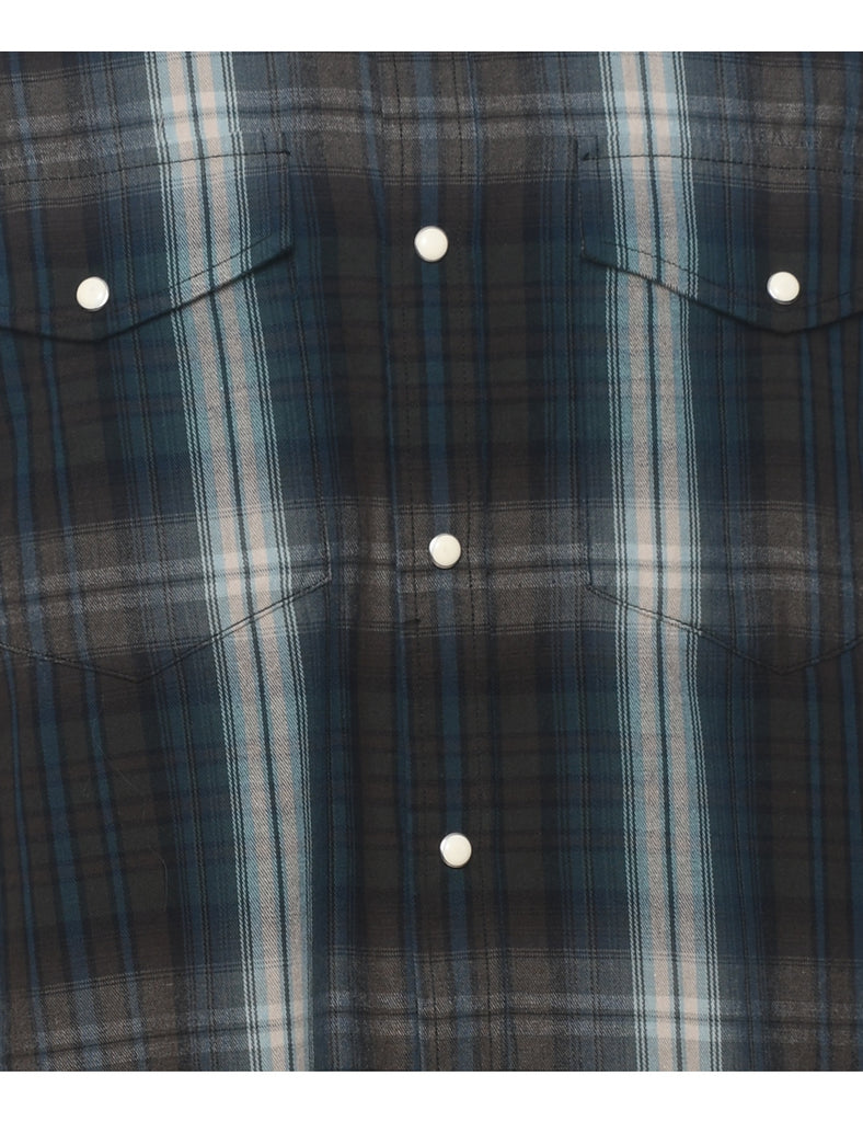 Long Sleeved Checked Shirt - L