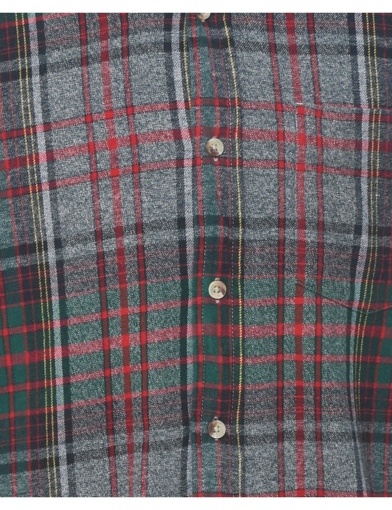 Long Sleeved Checked Shirt - L