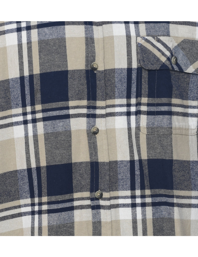 Long Sleeved Checked Shirt - XL