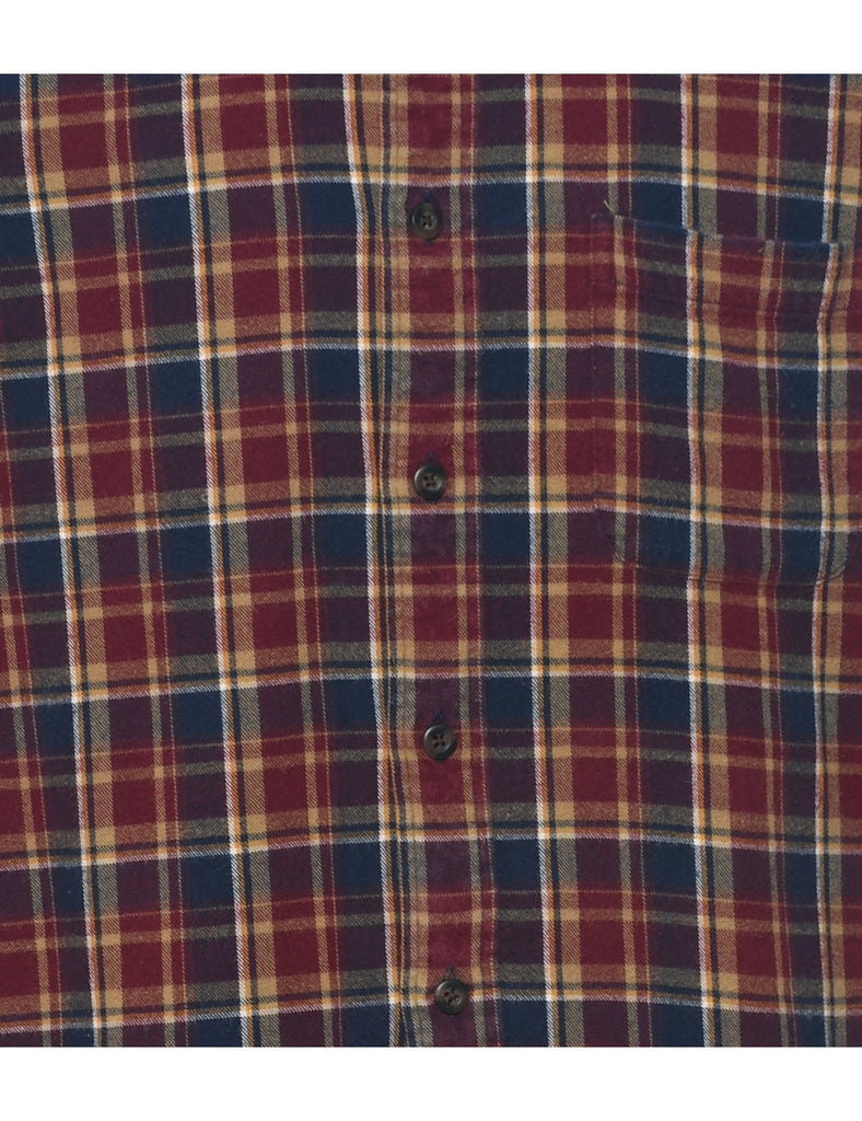 Long Sleeved Checked Shirt - XL