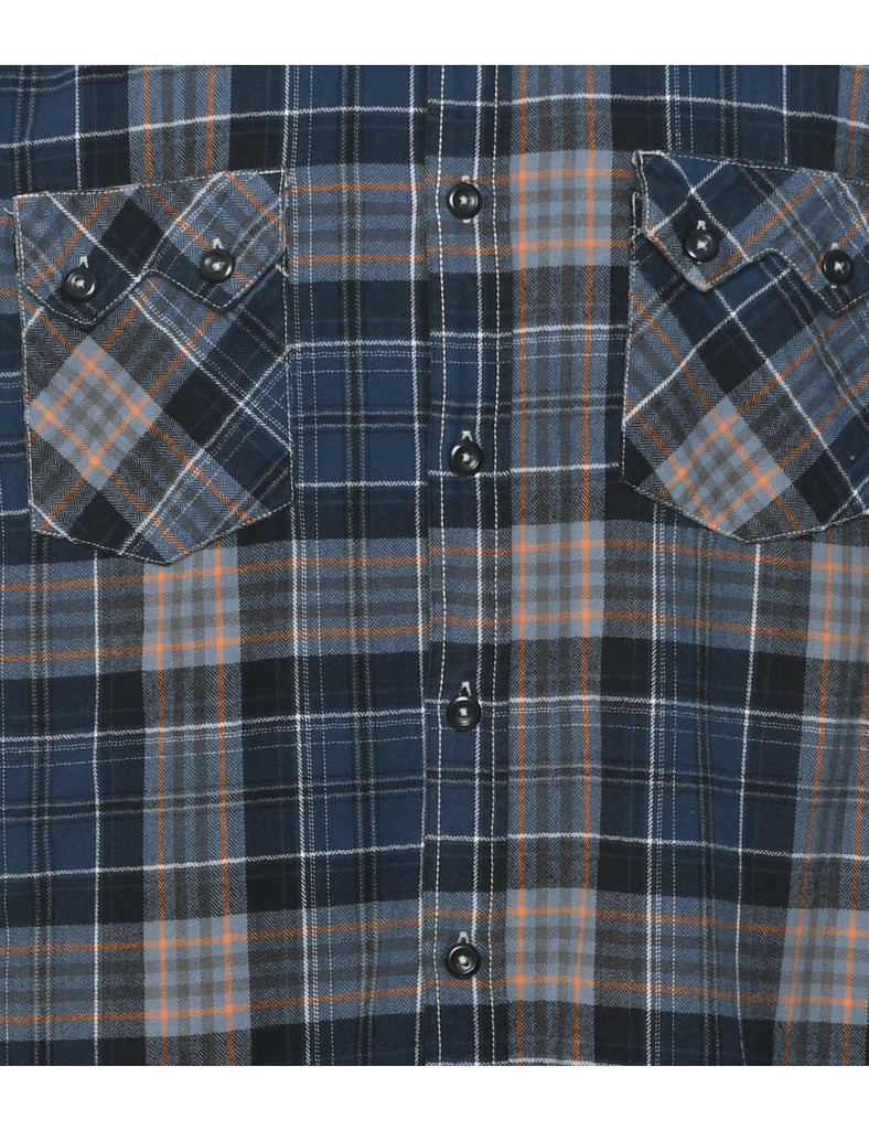 Long Sleeved Checked Shirt - L