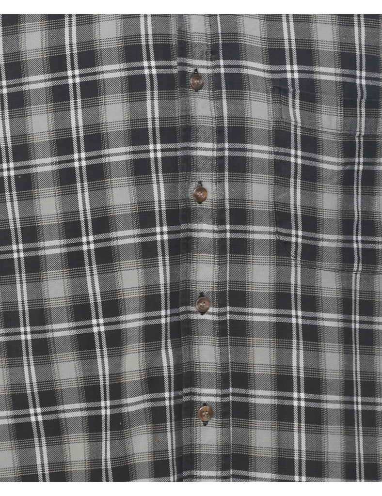Long Sleeved Checked Shirt - M