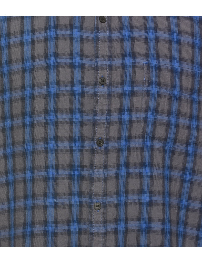 Long Sleeved Checked Shirt - L