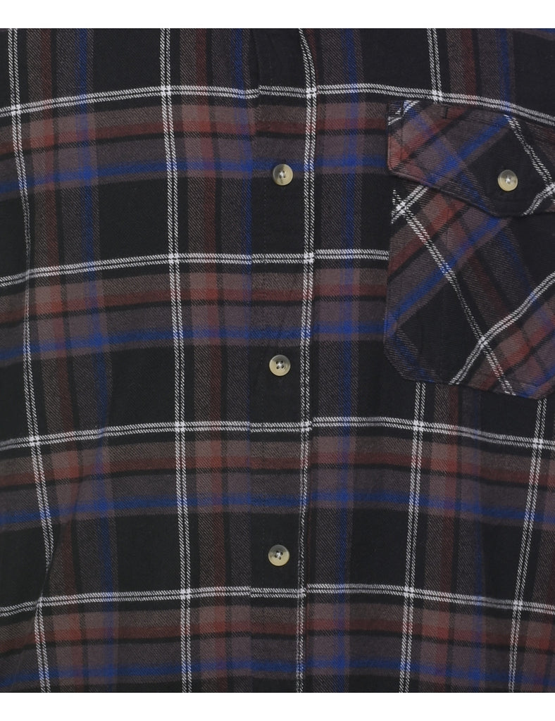 Long Sleeved Checked Shirt - XL