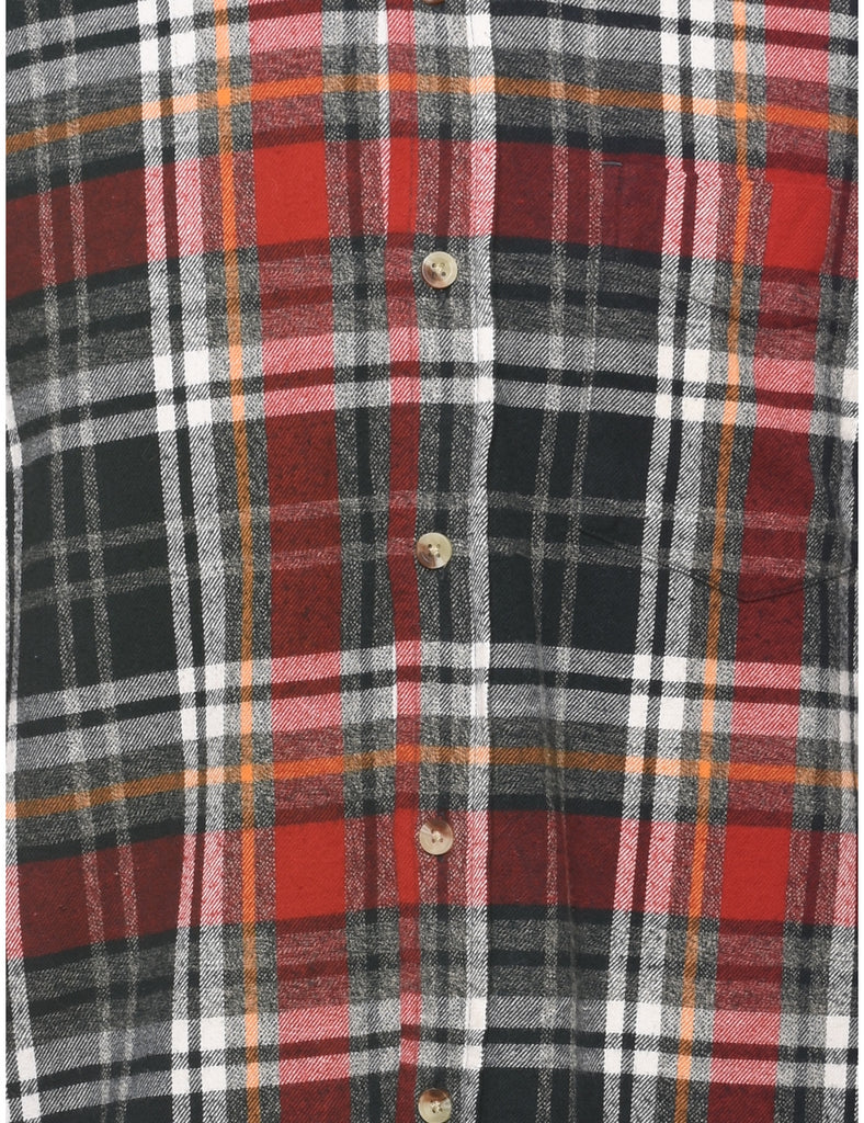 Long Sleeved Checked Shirt - L