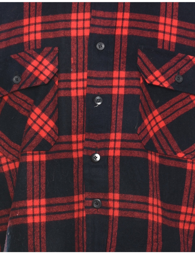 Long Sleeved Checked Shirt - L