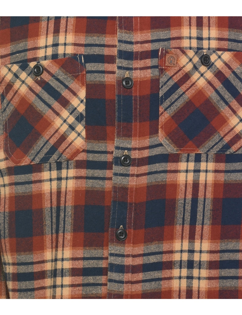 Long Sleeved Checked Shirt - L
