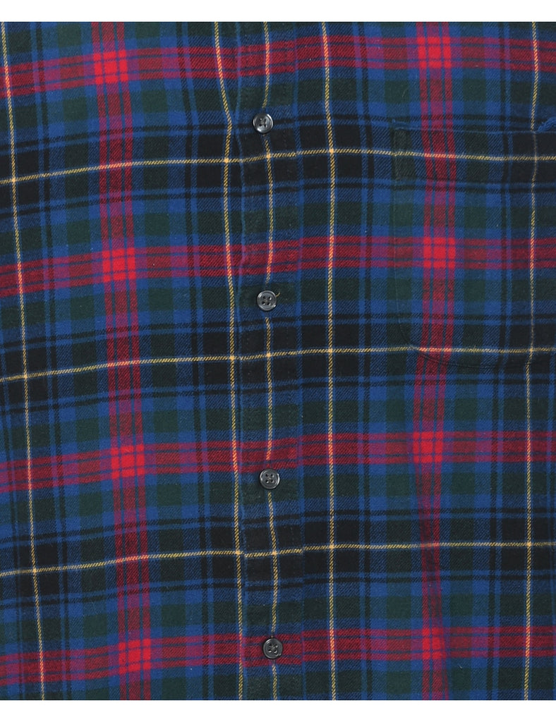 Long Sleeved Checked Shirt - L