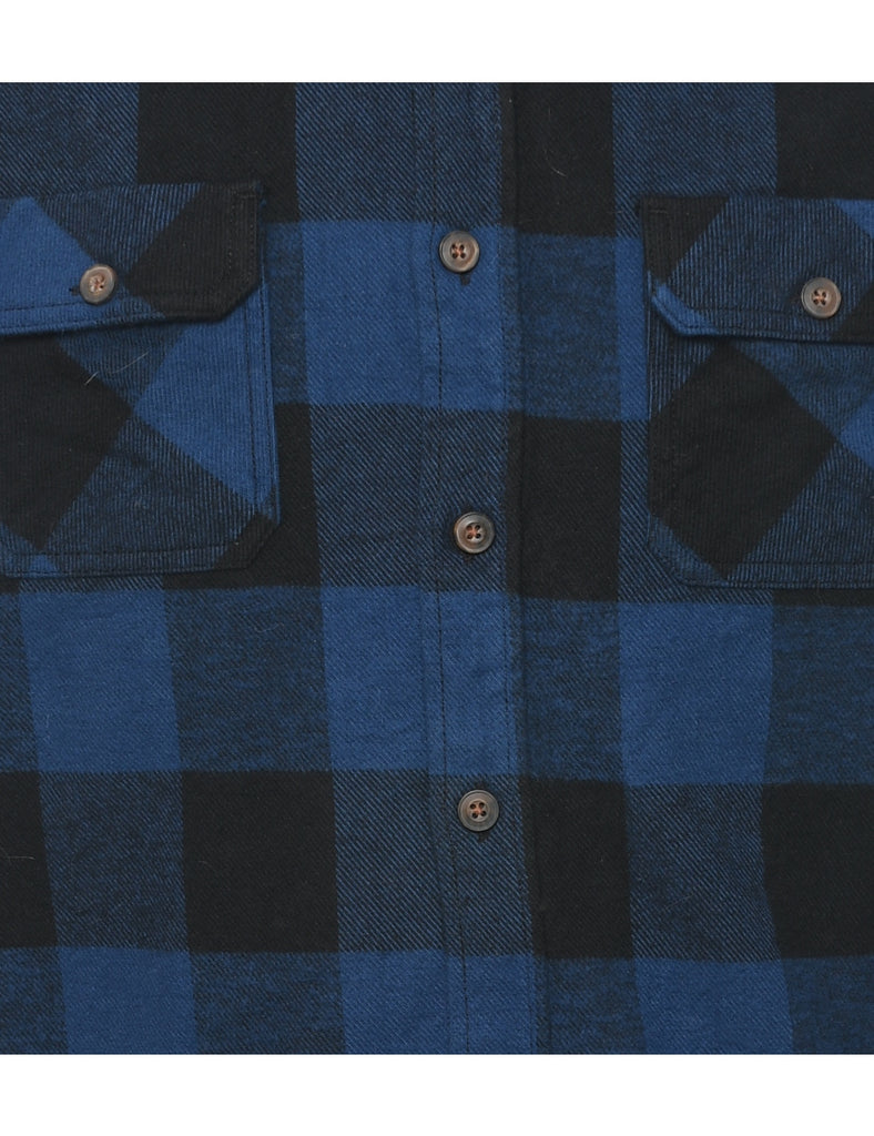 Long Sleeved Checked Shirt - M