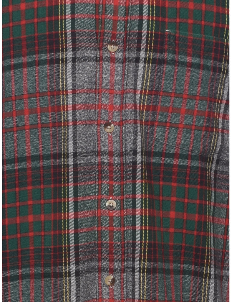 Long Sleeved Checked Shirt - L