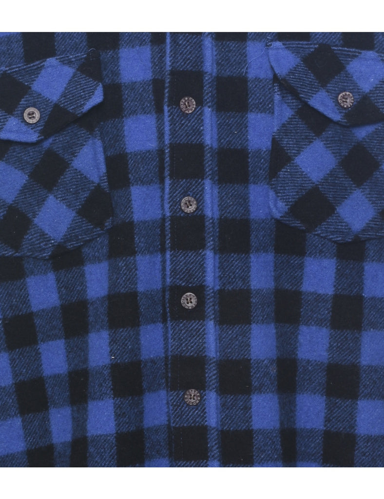 Long Sleeved Checked Shirt - L