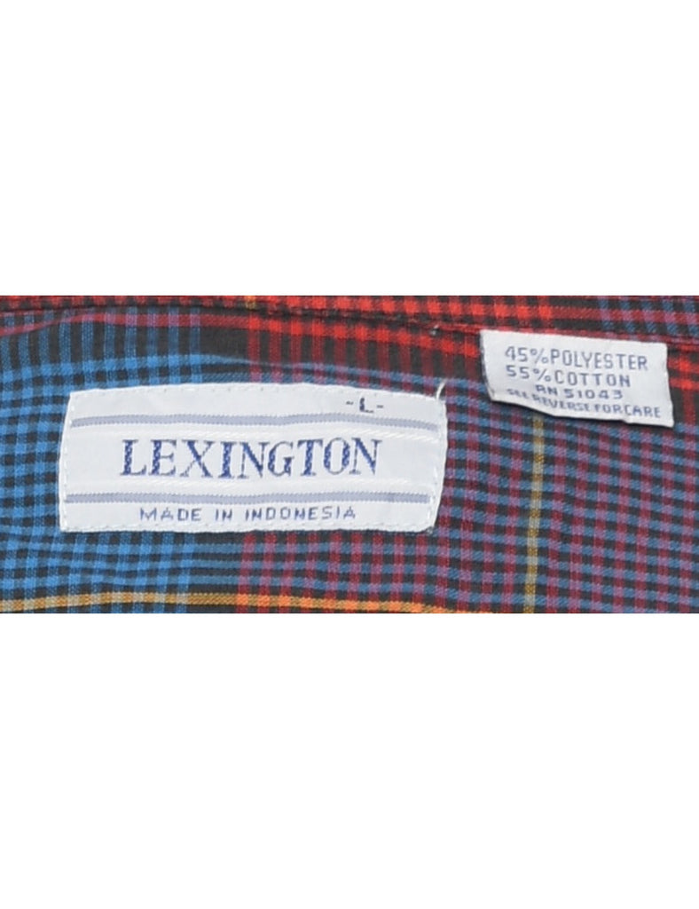 Long Sleeved Checked Shirt - L