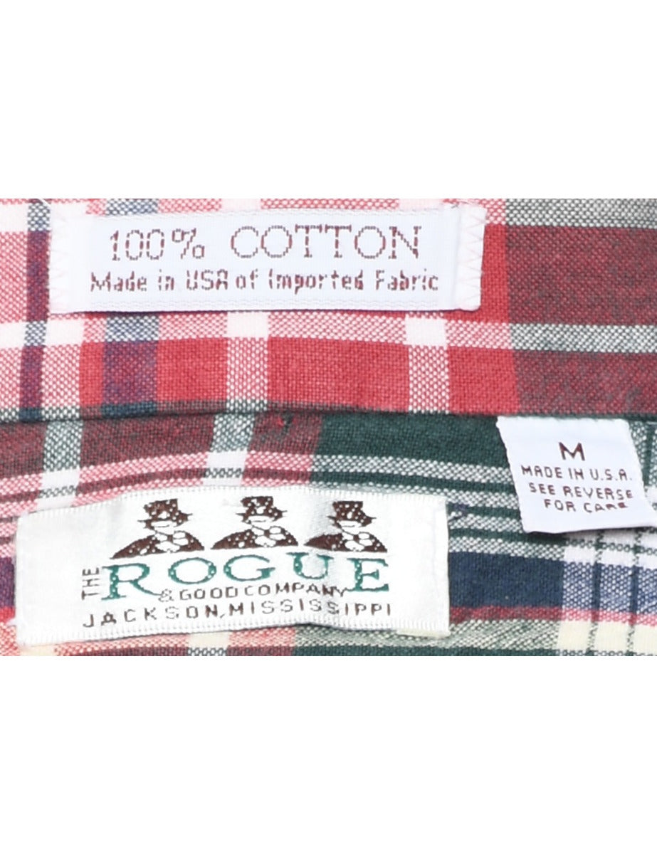 Long Sleeved Checked Shirt - M