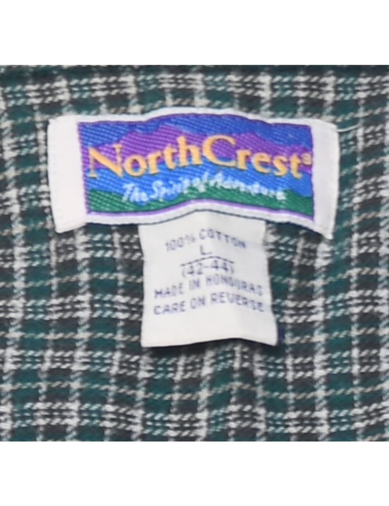 Long Sleeved Checked Shirt - L