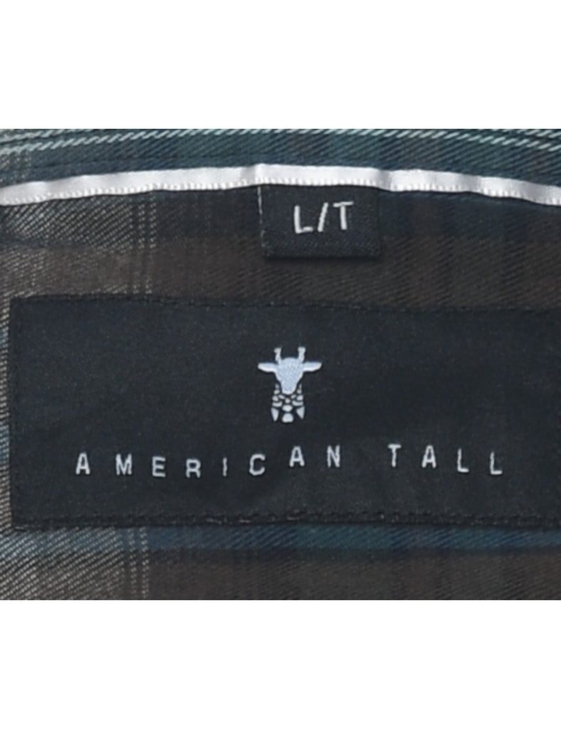 Long Sleeved Checked Shirt - L