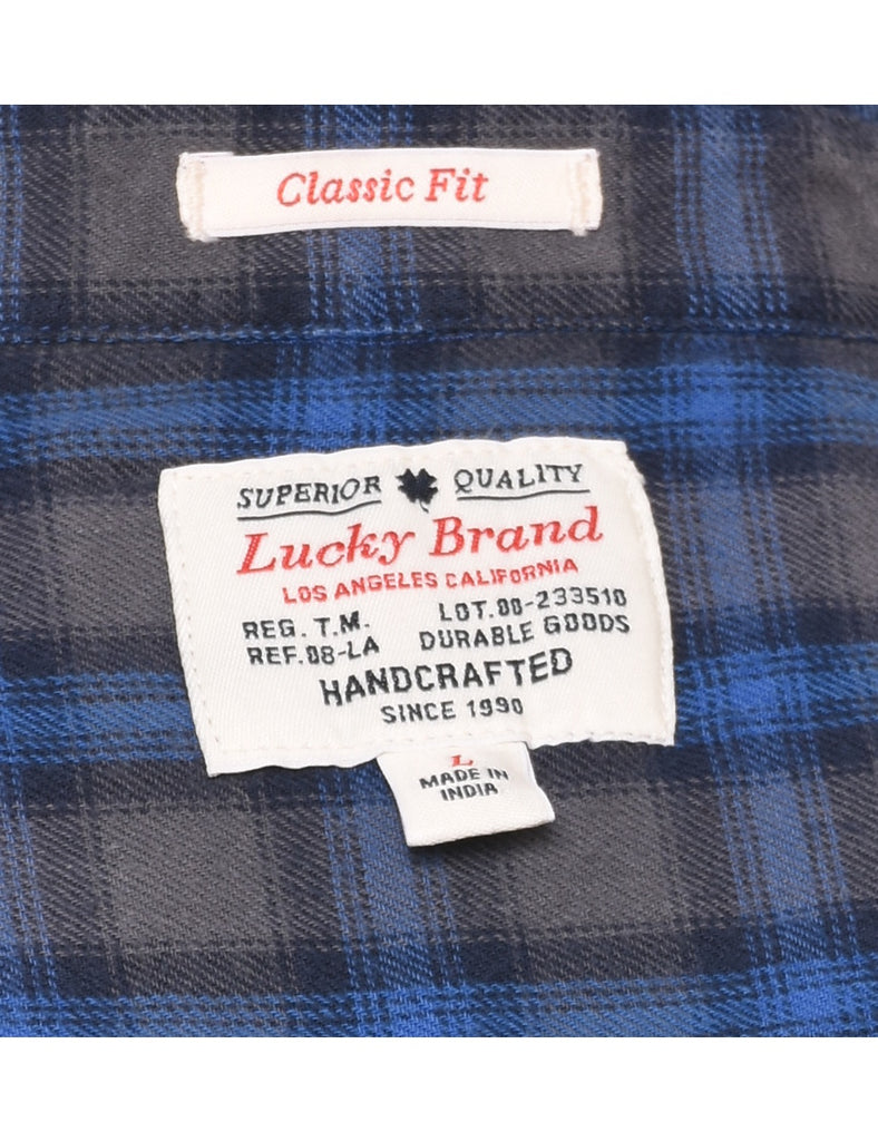 Long Sleeved Checked Shirt - L
