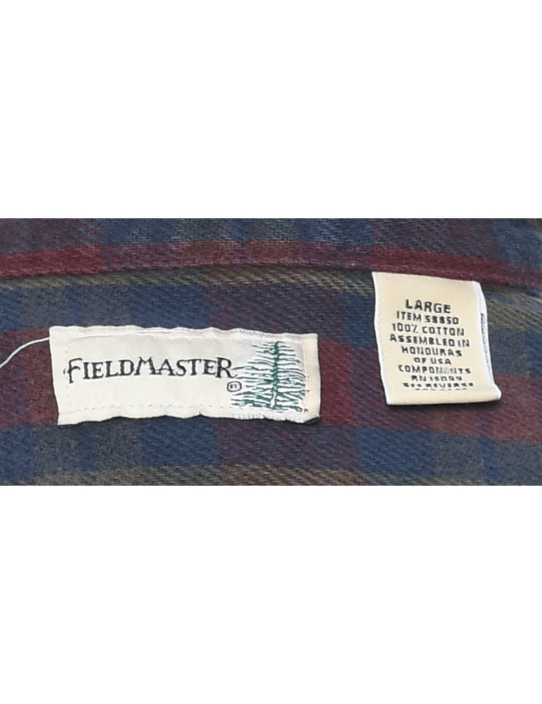 Long Sleeved Checked Shirt - L