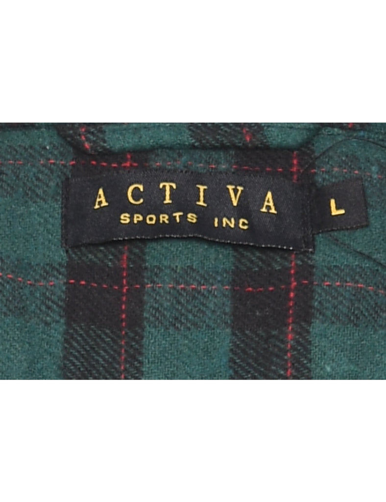 Long Sleeved Checked Shirt - L