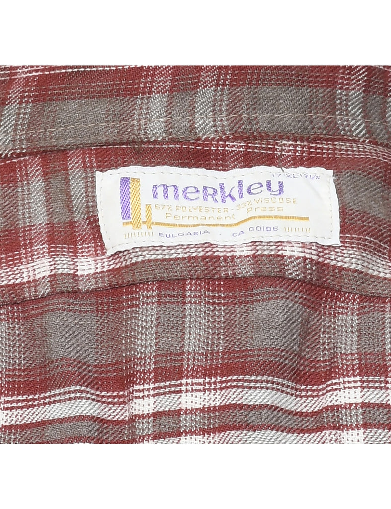 Long Sleeved Checked Shirt - XL