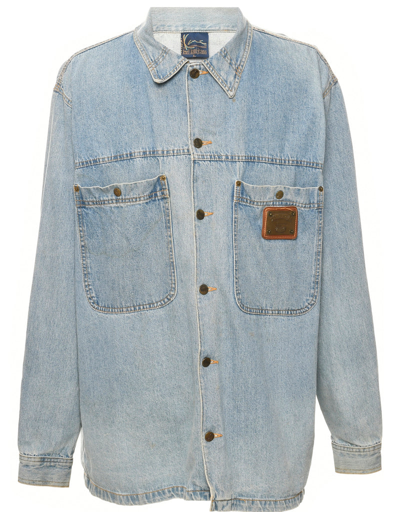 Long Sleeved Denim Shirt - L