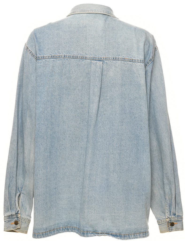 Long Sleeved Denim Shirt - L
