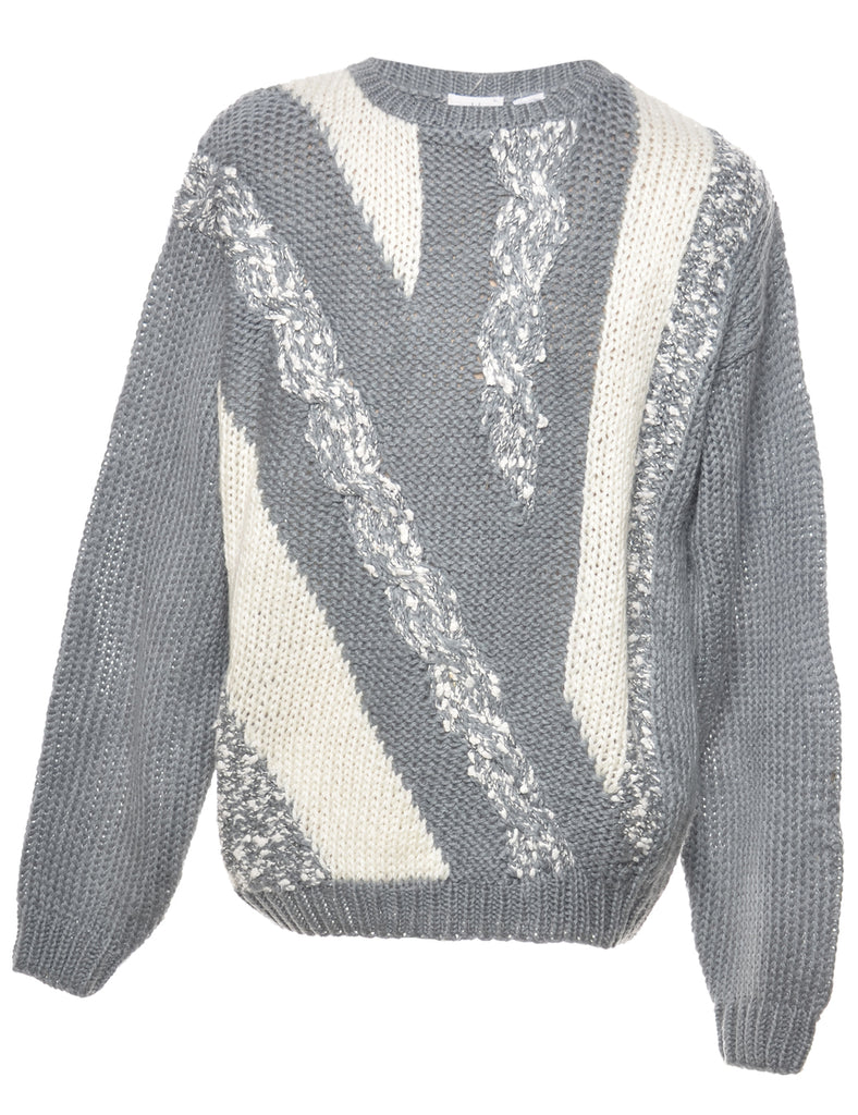 Long Sleeved Grey Jumper - L