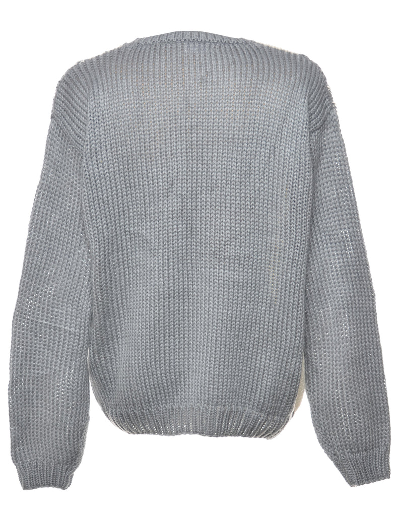 Long Sleeved Grey Jumper - L
