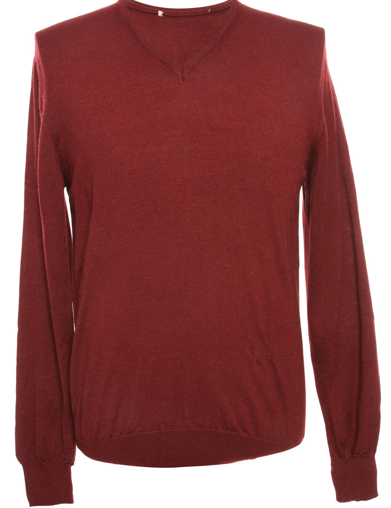 Long Sleeved Maroon Jumper - L