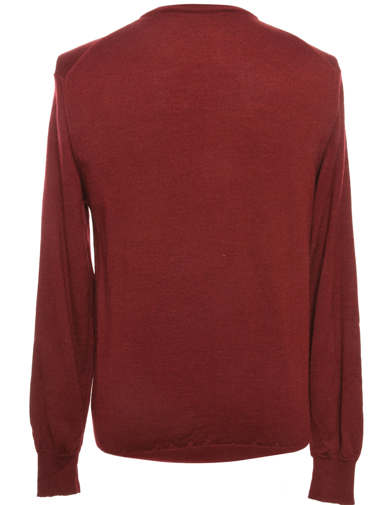 Long Sleeved Maroon Jumper - L
