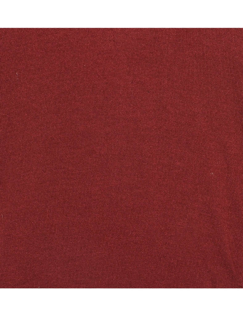 Long Sleeved Maroon Jumper - L