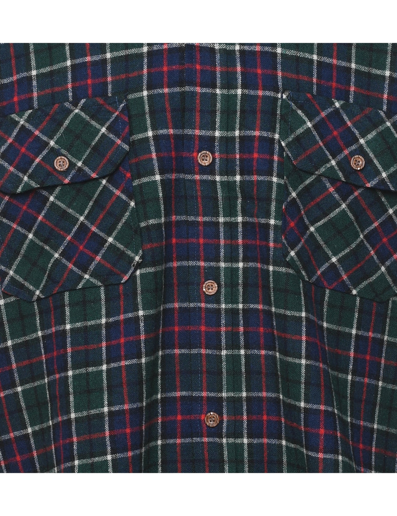 Long Sleeved Multi-Colour Checked Flannel Shirt - M