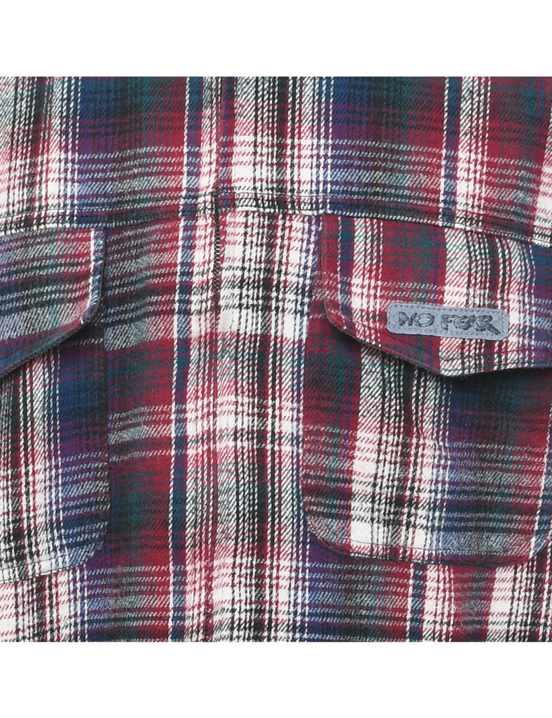Long Sleeved Multi-Colour Checked Shirt - L
