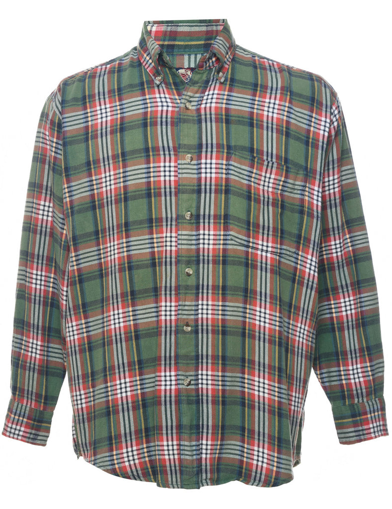 Long Sleeved Multi-Colour Flannel Checked Shirt - M