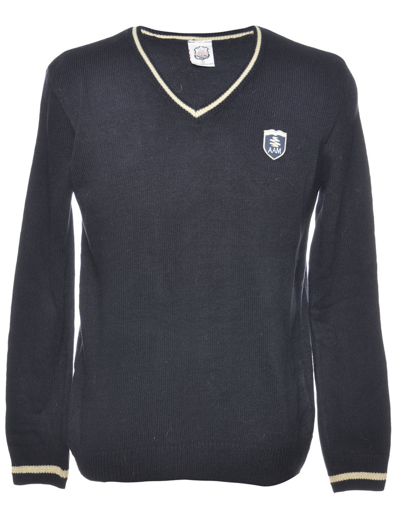 Long Sleeved Navy Cardigan - M