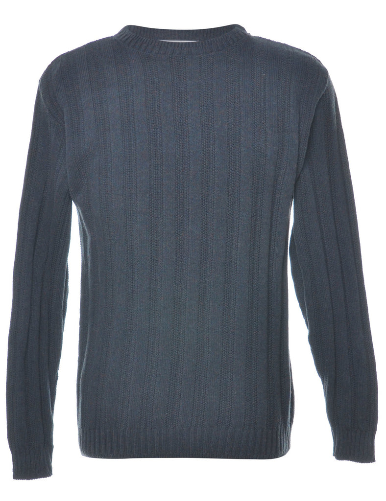 Long Sleeved Navy Jumper - M
