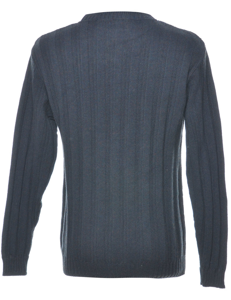 Long Sleeved Navy Jumper - M