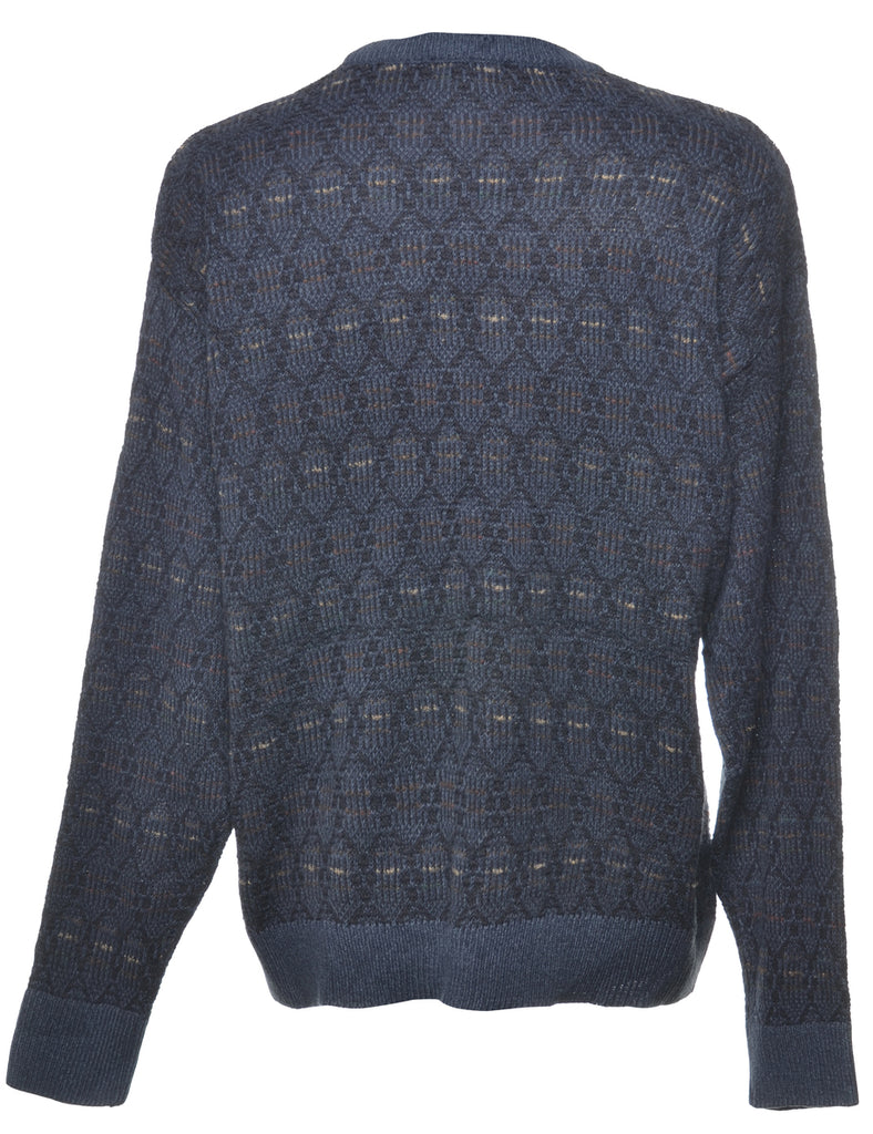 Long Sleeved Navy Jumper - L
