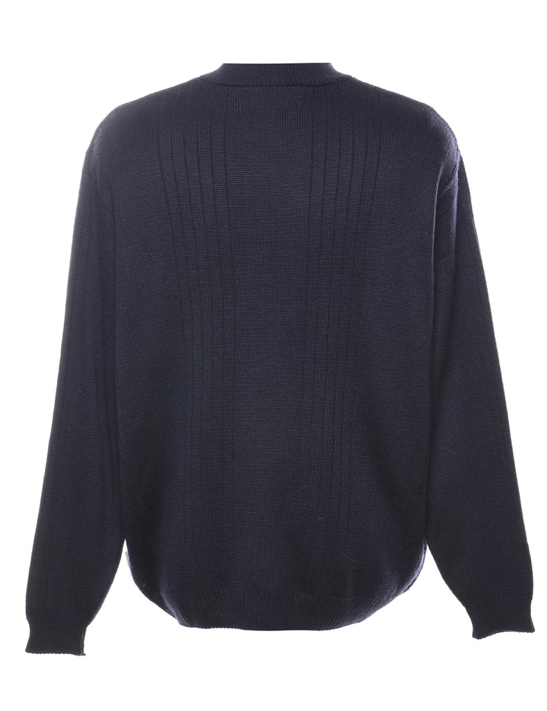 Long Sleeved Navy Jumper - XL