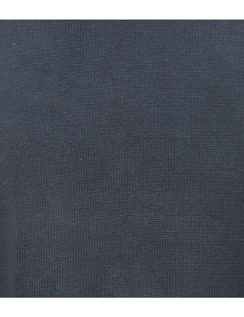 Long Sleeved Navy Jumper - S