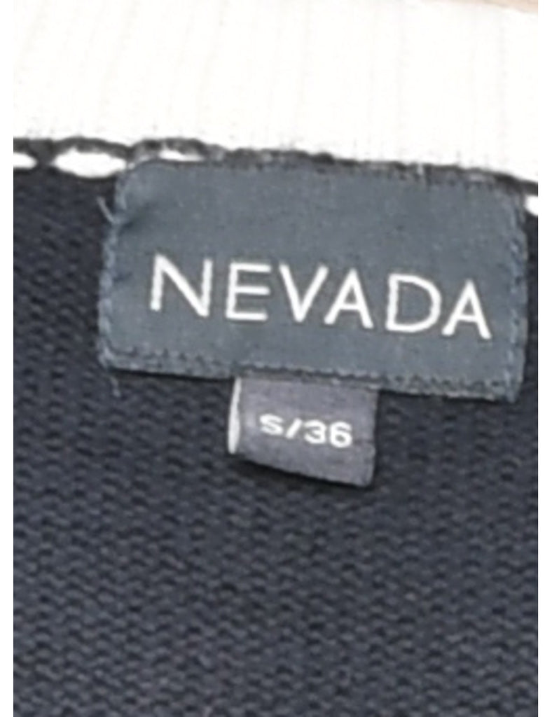 Long Sleeved Navy Jumper - S