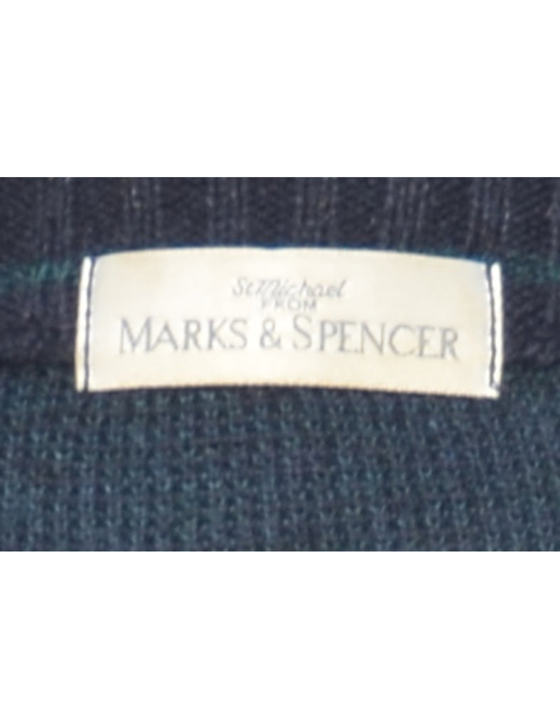 Long Sleeved Navy Jumper - L