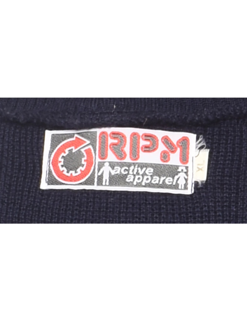 Long Sleeved Navy Jumper - XL