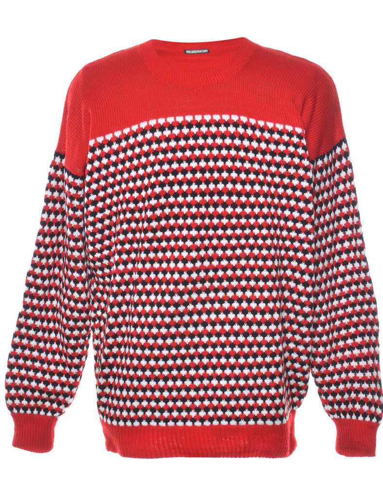 Long Sleeved Red Jumper - M