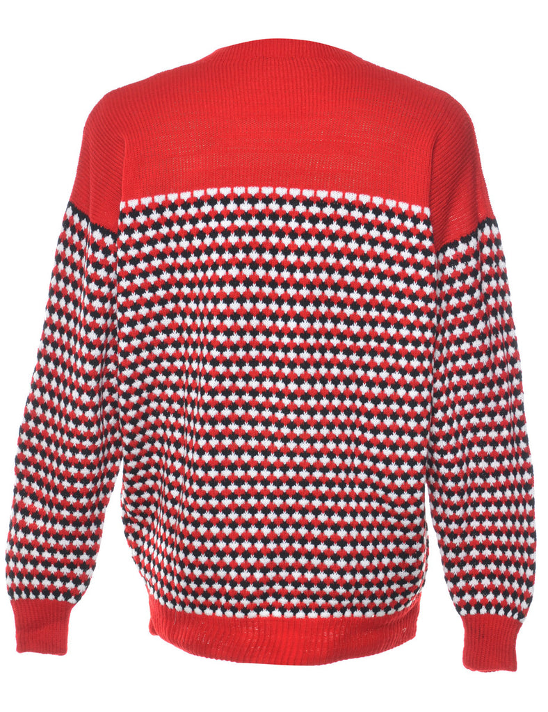 Long Sleeved Red Jumper - M