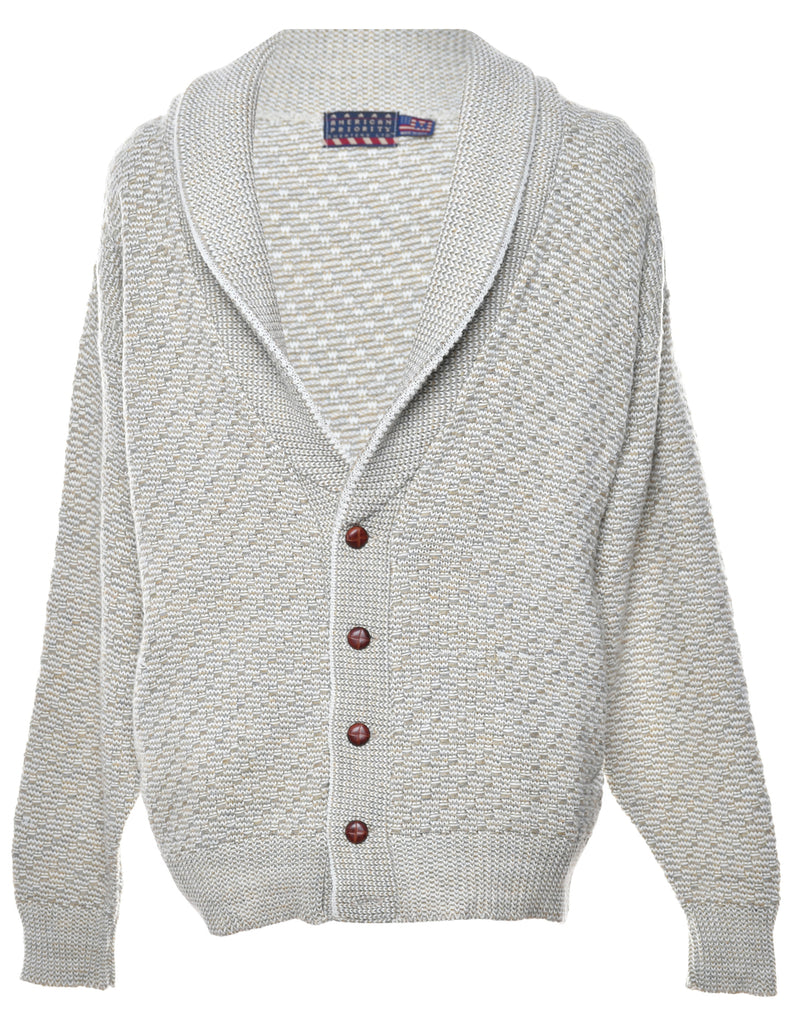 Marl Grey Cardigan - M