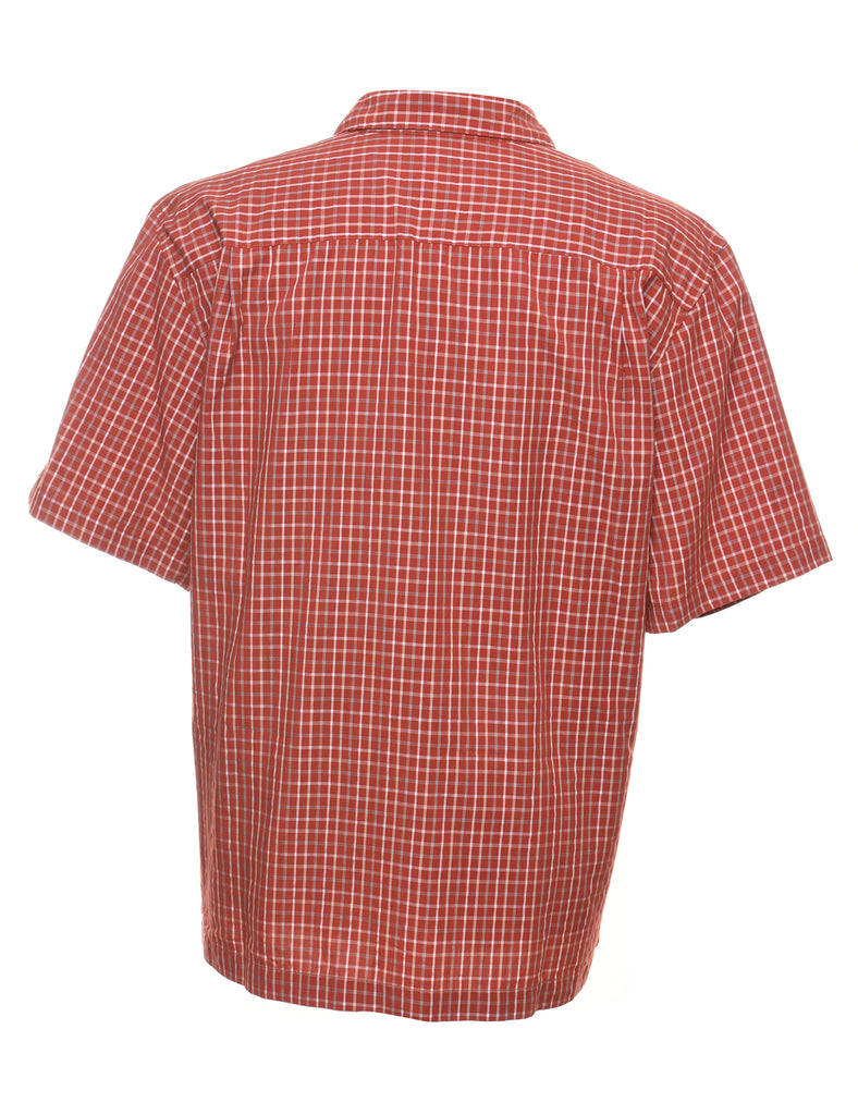Maroon Checked Shirt - XL