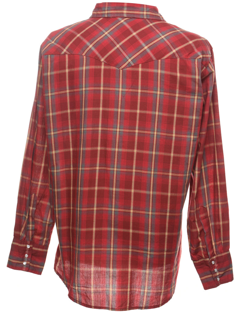 Maroon Checked Shirt - XL
