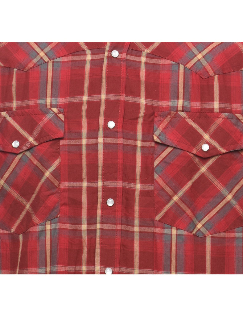 Maroon Checked Shirt - XL