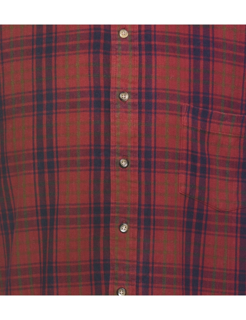 Maroon Checked Shirt - L