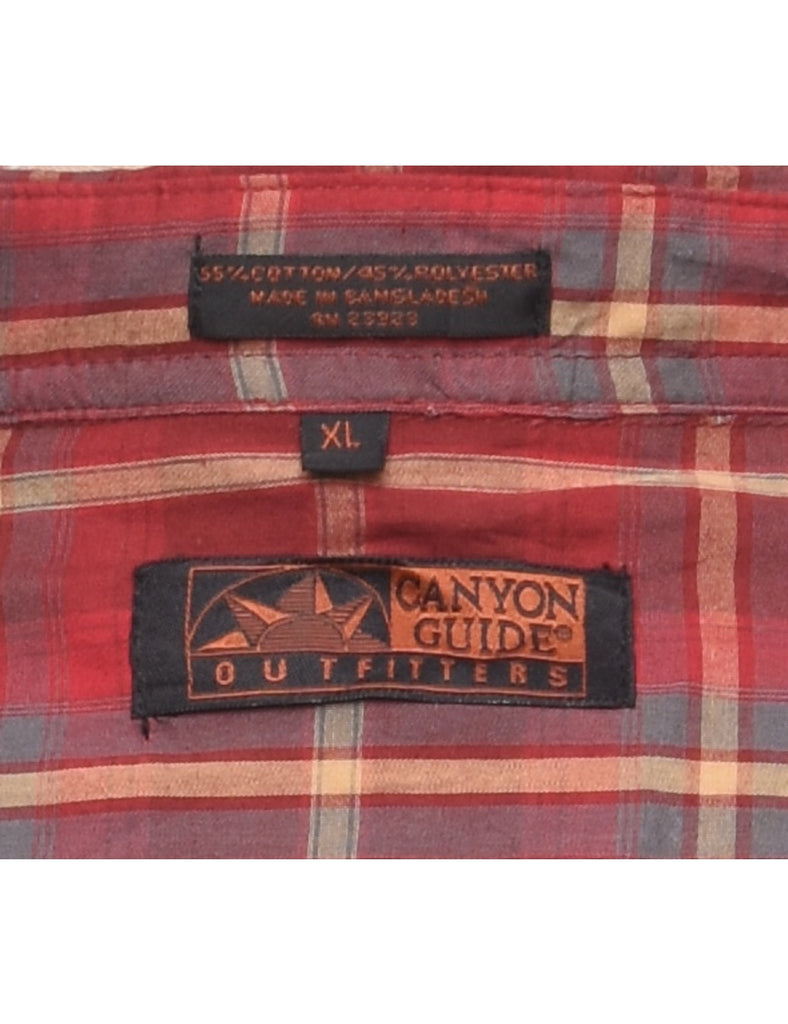 Maroon Checked Shirt - XL